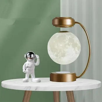 Извита тръба с магнитна левитацией, Лунна светлина, 3D-печат, креативна подвесная нощна лампа за спални, декорация на дома, атмосферни лампа