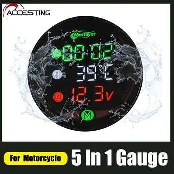 Измерване на температурата на Водата За Мотоциклет 5 в 1, За NMAX PCX XMAX 125 USB Акумулаторна батерия Led М електрониката на Мотоциклета Нощно Виждане