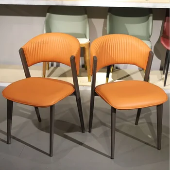 Италиански леки Луксозни трапезни столове, тоалетни столове, стол с полукръгла облегалка, Модерен минималистичен Домашен стол за хранене