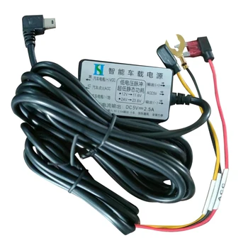 Кабел за наблюдение на паркинг от 12/24 до 5 В линия FM-наблюдение на паркинга, комплект твърди проводници Micro USB видео рекордер, линия, зарядно устройство, Mini USB.