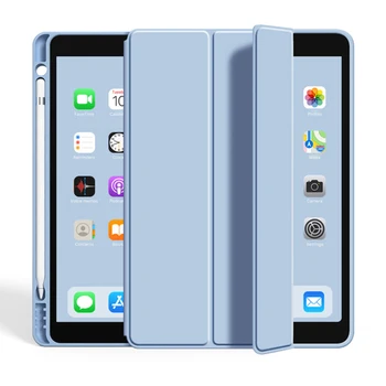 Калъф За iPad 10.2 8th 2018 9.7 Mini 5 2021 Pro 11/10.5 Air 3/4 Smart Cover С Притежател на Молив iPad 5/6-то поколение