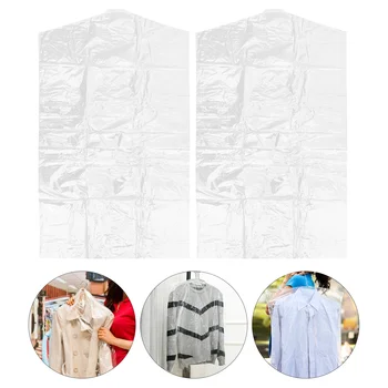 Калъф за дрехи, прозрачен калъф за дрехи, прозрачен калъф за дрехи, защитен калъф за костюм за домашна употреба 60x100 см, 50 бр.