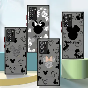 Калъф с Логото на Mikey Minnie Mouse за Samsung Galaxy S20 S21 FE S22 Note 20 10 Ultra Plus 8 9 S23 Ултра устойчив на удари Калъф с Принтом Capa