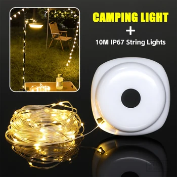 Кемпинговая лампа WEST BIKING LED 10M IP67 String Светлини За пикник на открито, Декоративно настроение, USB Акумулаторна палатка 