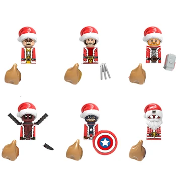 Коледни Мини-творчески фигури Строителни блокове Развиване на Блоковете Играчка за облекчаване на стреса на Рожден Ден на Детски подарък Декор къща