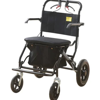 Количка за възрастните хора могат да повишат и да седне, малката количка може да се сгъва на четирите колела покупка на продукти