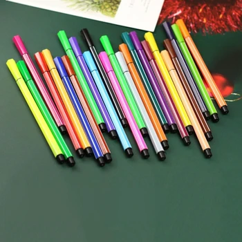 Комплект за рисуване на художествени маркер 12 цвята, Цветни детски акварели писалки за чертане, сигурна нетоксичная измиване с вода