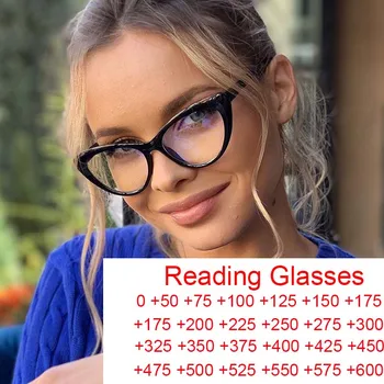 Компютърни очила за четене със защита от синя светлина, дамска мода, Градиент дограма 