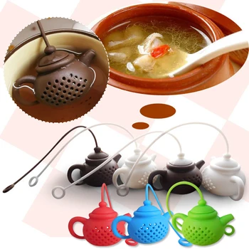 Креативен Цедка за заваряване на чай Силикон Здрав Филтър за листа от чаено пакетче Дифузор Чай и Прибори Аксесоар за Чайника с Кухненски Притурка Teamaker