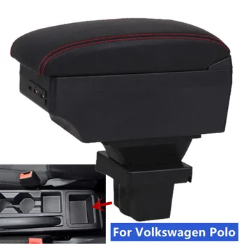Кутия за подлакътник на Volkswagen virtus За автомобилния подлакътник Volkswagen Polo 2019-2022 Централна кутия за съхранение на автомобилни аксесоари, USB