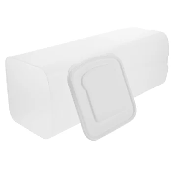 Кутия за съхранение на хляб Контейнери Стойка за тестени Прозрачен Пластмасов държач Опаковка Пазител на буханок 0