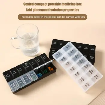 Кутия за хапчета с букви Влага Класификация на Трайна опаковка таблетки Органайзер за хапчета Стоки за дома