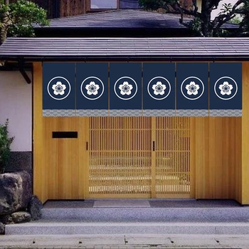 Къса завеса в японски стил, Украса на витрини Суши-ресторант, Малък завеса, Стена, Завеса в Кухнята на входната врата.