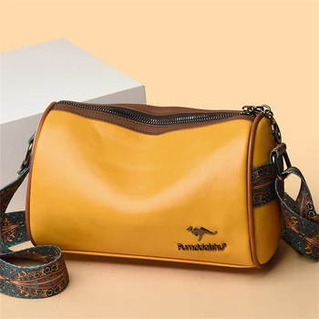 Луксозна дизайнерска дамска чанта за през рамото от мека кожа, елегантни дамски портмонета и чанти, висококачествена чанта-месинджър през рамо Sac