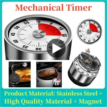 Магнит с кръгла форма напомня за времето от 60 минути Кухненски таймер с напомняне за сигнал за обратно отброяване Механичен таймер за готвене 0