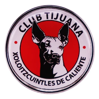 Мексикански футболен клуб Тихуана Ловно куче Лого Эмалированная жени Игли за раницата Икона Брошка Бижута Подаръци