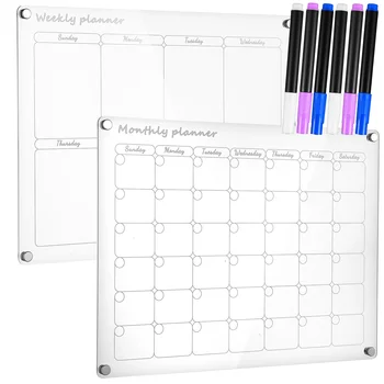 Месечни Дъски за изготвяне на Седмичните разписания на Акрилна бяла дъска за писане Стираемый Стенен Календар Дъска