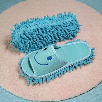 Миещ чехли за мързелив прибиране на реколтата, чехли за избърсване на прах от пода от микрофибър, Свалящ обувки за парцал, Инструменти за почистване на секс в къщата