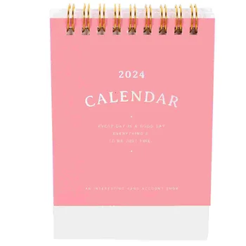 Мини настолен календар в 2024 година Настолен мини-календар Декоративен навити Календар, Настолен календар