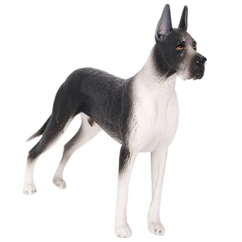 Мини-фигурка дог, Статуетка черно кученце, Реалистични Подробен пластмасови фигурки на кученца, Имитирующая Модел кучета, Живи животни