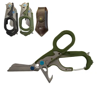 Многофункционални ножици Raptor Response, сгъваеми ножици, инструмент за оцеляване на открито, малки тактически сгъваем ножици за оказване на първа помощ MetalCut