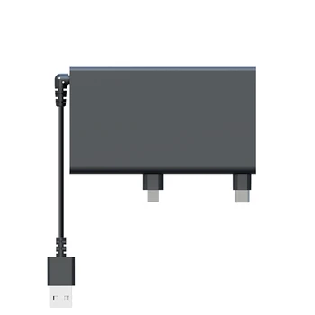 Многофункционално USB-зарядно устройство за задната седалка на автомобила, двойно кабелна USB зарядно устройство, разтегателен, 8-пинов конектор Тип C за iPhone 14 13 Pro Huawei
