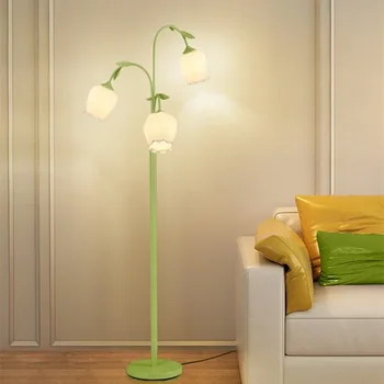 Модерен лампиона с цветя, под лампа Nordic Bell Orchid за всекидневната, креативно декор краища на спални, нощни осветителни тела.