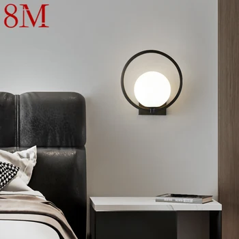 Модерен стенен лампа от черен месинг с дължина 8 м, led ретро творчески лампа-халба бира за дома легла и всекидневна