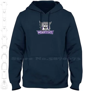 Модни hoody с логото на Weber State дивите котки, hoody с качулка, висококачествени графични блузи от 100% памук.
