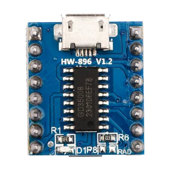 Модул звукова платка HW-896 USB DIP16 UART TTL MP3 Breakout ще Замени едностранно на 5-бандов MP3 Voice 3,2-5V 20 ma