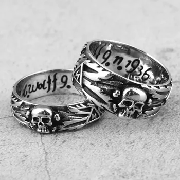 Мъжки пръстени Арогантен Череп на Дявола в стил Пънк, готик Хип-хоп, Прости за Колоездач Украса за творчество, подаръци на Едро