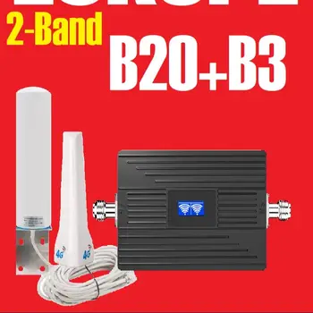 НОВОСТ! HWATEL 2-лентов LTE 800 Mhz 1800 Mhz диапазон на N20 N3 двоен 2-лентов клетъчна мрежа GSM 2G, 3G, 4G 5G Усилвател на мобилен сигнал Booster Repeater 0
