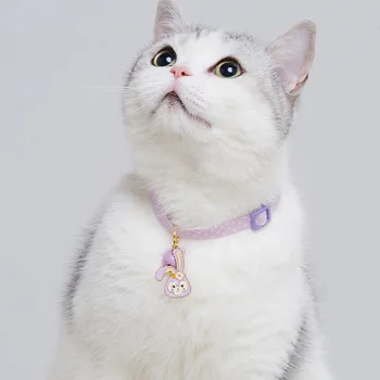 Нашийник за домашни любимци камбанка Сладки украшения във формата на вълнообразни точка за котки Регулируема Колие за кучета е Яка