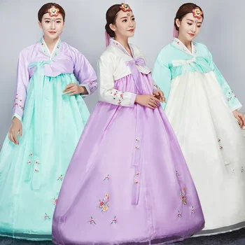 Нова година Корейски традиционни Корейски ханбок, Женски дворец, Корейска рокля ханбок, танц с костюм на етническите малцинства 0