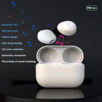 Нови Мини-невидимо Bluetooth-слушалки Pro4s +, истинска безжична спортна слушалки подложка за спане, дълъг живот на батерията, висока точност на възпроизвеждане