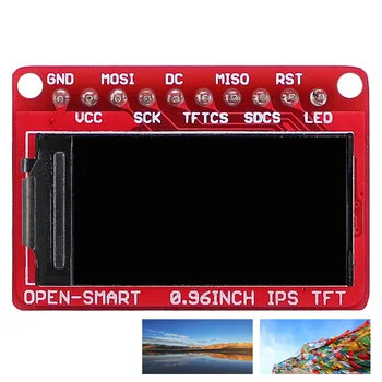 ОТКРИТ ИНТЕЛИГЕНТЕН 0,96-инчов IPS TFT LCD Дисплей 160x80 с Слот за microSD Карти Модул Breakout Board 3,3 5 е Съвместим с Arduino