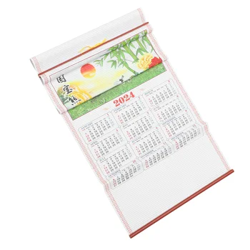 Окачен календар с скролиране, Календари в 2024 година, Ежемесечно ползване в стаята, Ежедневна употреба в офиса, Празнична хартия, Стена за посещения на дома. 0