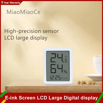 Оригинален Miaomiaoce E-ink Екран LCD дисплей с Голям Цифров дисплей Термометър, Влагомер Часовник Таймер часовник Температура, Влажност на въздуха Сензор 0