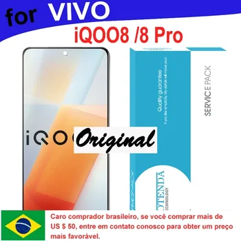 Оригиналът на екрана за VIVO iQOO 8 Сензорен дисплей дигитайзер в събирането на преносим екран за vivo iQOO 8 Pro дисплей