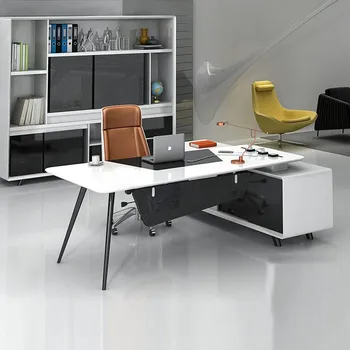 Офис мебели desk шеф Прост модерен бюро на генералния мениджър Комбинация от бюрото и стола