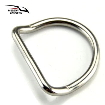 ПРОДЪЛЖАВАЙТЕ да се ПОТОПИТЕ 3ШТ D-образен пръстен от Неръждаема Стомана 316 D-образна Безпроблемна Закопчалката-Скоба за Утяжелителя Катарами на Колана BCD Аксесоари За Гмуркане