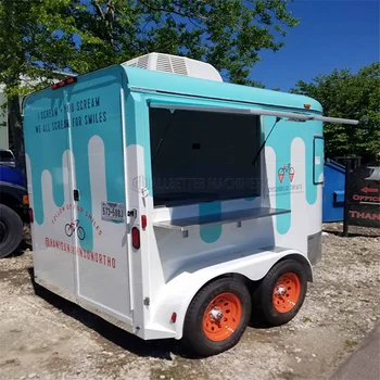 Павилион с бързи закуски, Пица Ресторант Тако Waffle House Обзавеждане за камиони с храна Малък ремарке за превоз на стоки