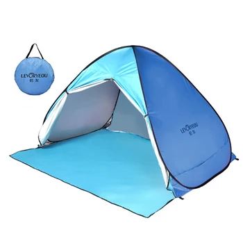 Палатка за нощуване на открито, всплывающая палатка за забавления, автоматична instant палатка, палатка, със защита от ултравиолетови лъчи, козирка Навес за къмпинг, плаж, двор,
