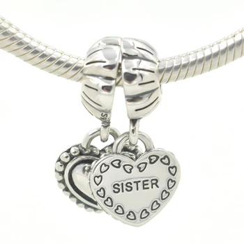 Подходящ Pandora Charms Гривна Автентични 925 Стерлинги Сребърни Ми Специален Сестра Сърцето На Любовта Виси На Шарм Окачване