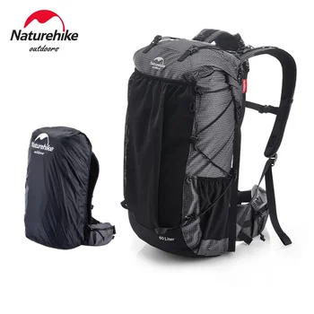 Походный раница Naturehike Спортна чанта на открито 60 + 5Л Голям капацитет Ергономичен дизайн Раница за къмпинг Водоустойчива раница за пътуване