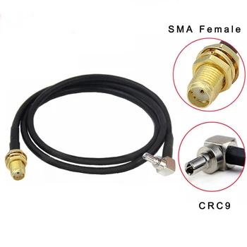 Правоъгълен удължител CRC9-SMA КРС-9 конектор на 90 градуса предупредително връзка RG174 20 см кабел-адаптер с косичкой