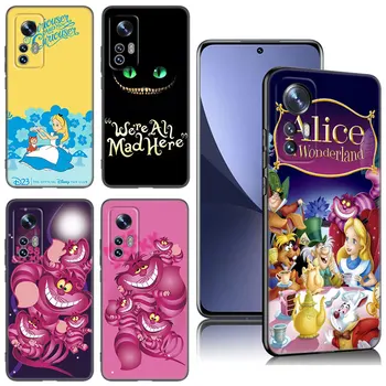 Принцеса Алиса в Страната на Чудесата Калъф За Телефон Xiaomi Mi 9 SE 8 10 10T 11 12 13 Lite 9T 11T 12S 12T 13T Pro 5G 11i 12X Черен Калъф