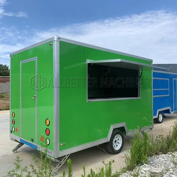 Продавам нова количка за продажба на улицата храна Allbetter, зелен камион за бързо хранене, колички за мексикански Такос, Произведено трейлър за хранене