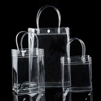 Прозрачната чанта-тоут от PVC, водоустойчив прозрачни найлонови торбички за съхранение на бутилки с вода, обувки, чанти, наплечных чанти, домашно организатор
