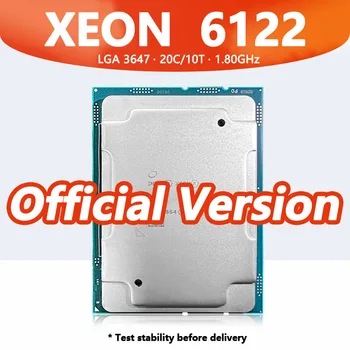 Процесор Xeon Gold 6122 20 основната 40thread е 1.80 Ghz 14 нм 28 MB 120 W Слот DDR4 LGA3647 за сървърна дънна платка C621 6122 SRCKF CPU